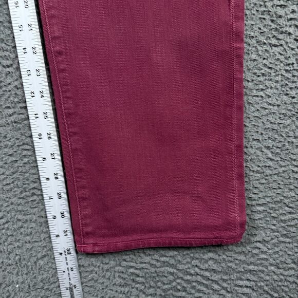 7 For All Mankind Jeans Mens 36x32 Red Slimmy Slim Fit Stretch Denim Pants - Picture 14 of 16